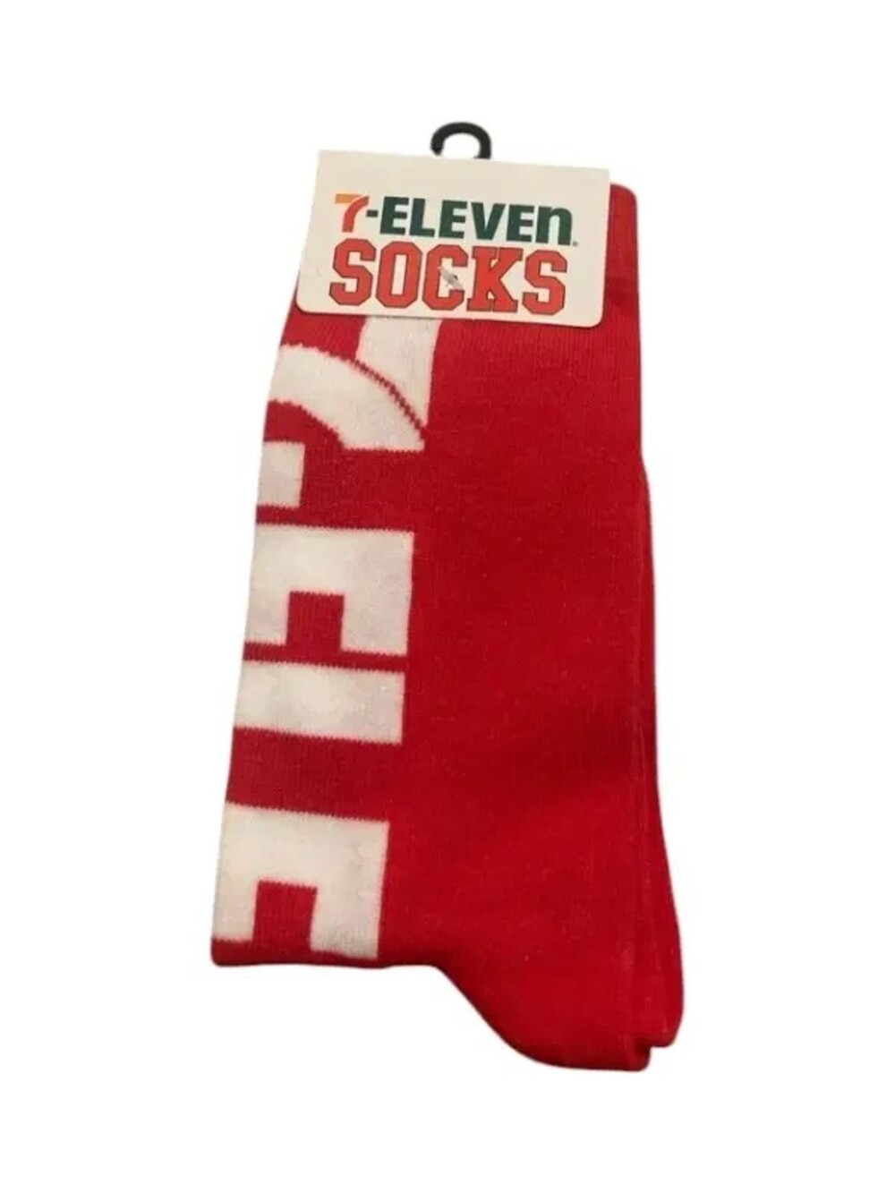 7-Eleven Socks Red White One Pair Novelty Gas Station New Official Merchandise